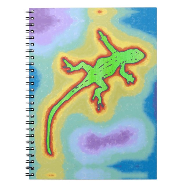 Lime green gecko notebook (Front)