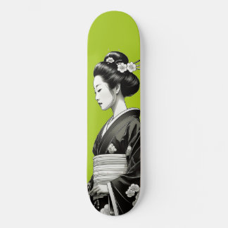 Lime Green Geisha Skateboard