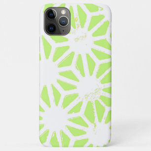 Lime green geometric pattern iPhone 11 pro max case