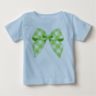 Lime Green Gingham Bow Key Lime Toddler Ruffle Tee