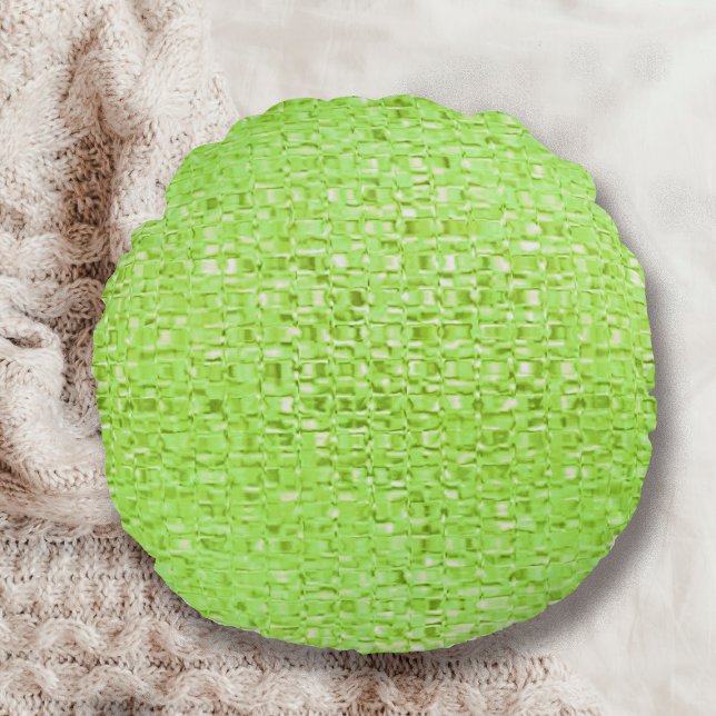 Lime Green Glass Round Cushion (Creator Uploaded)