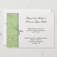 Lime Green Grey White Damask Post Wedding