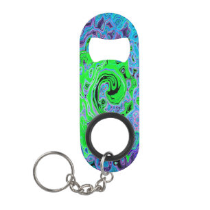 Lime Green Groovy Abstract Retro Liquid Swirl