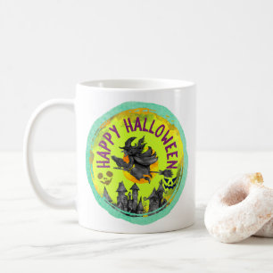 Lime green Happy Halloween Coffee Mug
