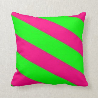 lime green-hot pink cushion