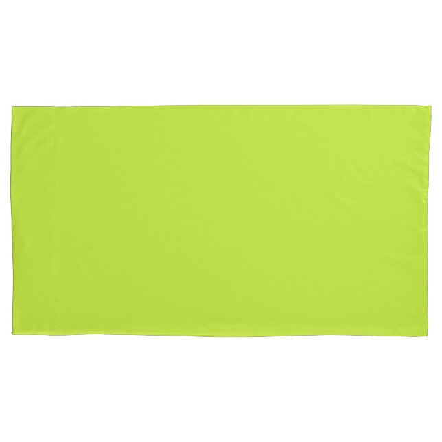Lime Green King Size Pillow Case Pair (Front-Left)