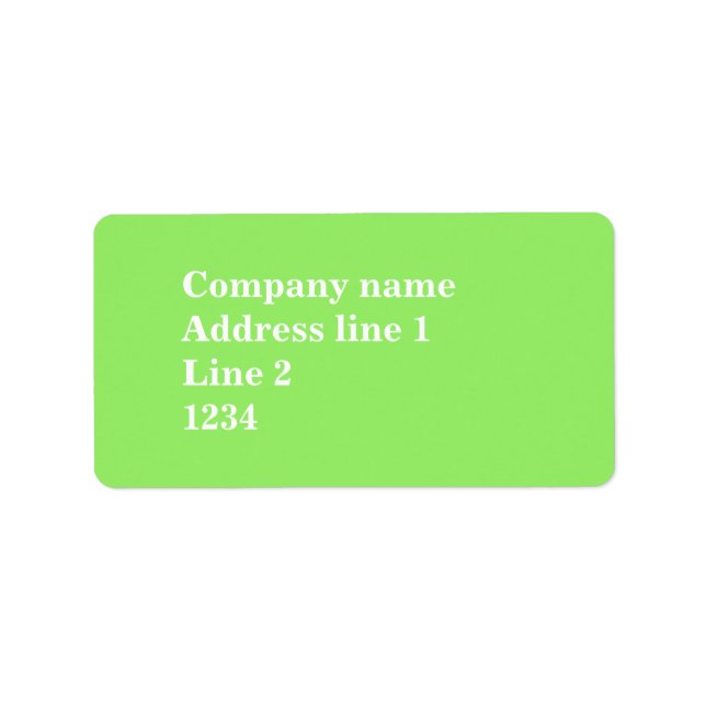 Lime green label (Front)
