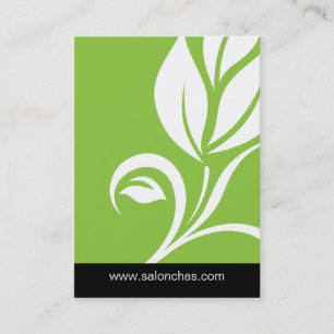 Lime green Leaf Salon Spa Gift Card Certificate