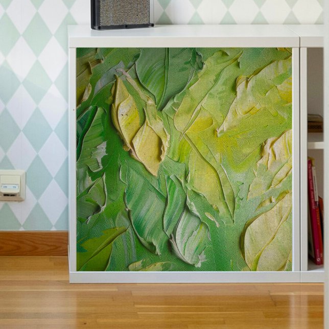 Lime Green Leaves Textured Decoupage Tissue Paper (Creator Uploaded)