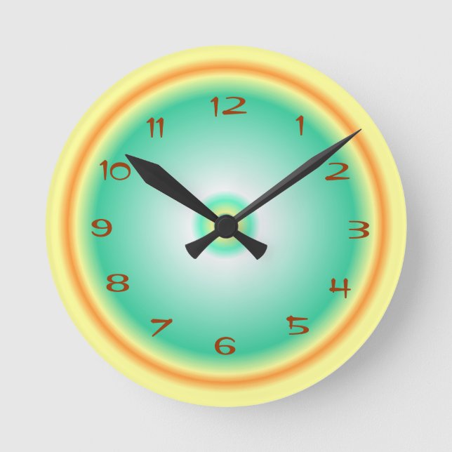 Lime Green Lemon /Orange > Kitchen Clock (Front)