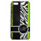Lime Green Leopard and Zebra Animal Print Monogram