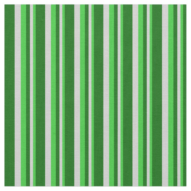 Lime Green, Light Grey, and Dark Green Coloured Fabric (Close Up)