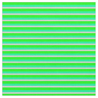 Lime, Green & Light Grey Coloured Stripes Fabric