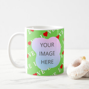 Lime Green LOVE Stylish Coffee Mug