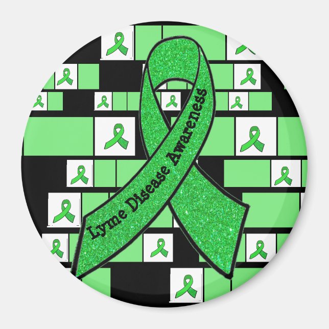 Lime Green Lyme Disease Awareness Magnet (Front)