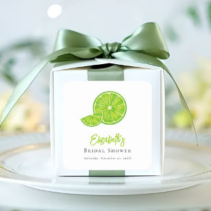 Lime Green Main Squeeze Bridal Shower Stickers