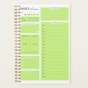 Lime Green Minimalist Daily Planner Template