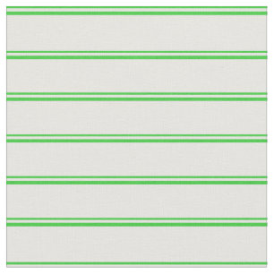 Lime Green & Mint Cream Lined Pattern Fabric