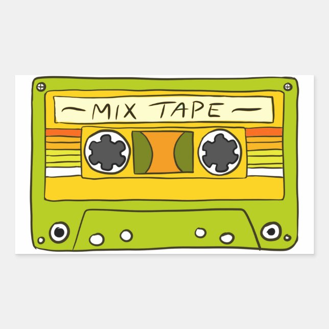 Lime Green Mix Tape Sticker (Front)