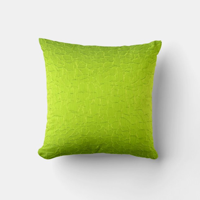 Lime Green Modern Abstract Background Cushion (Front)