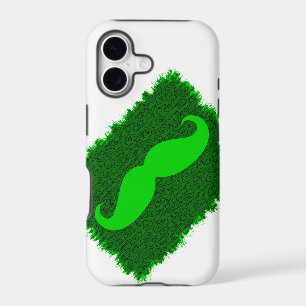 Lime green Moustache on leopard skin