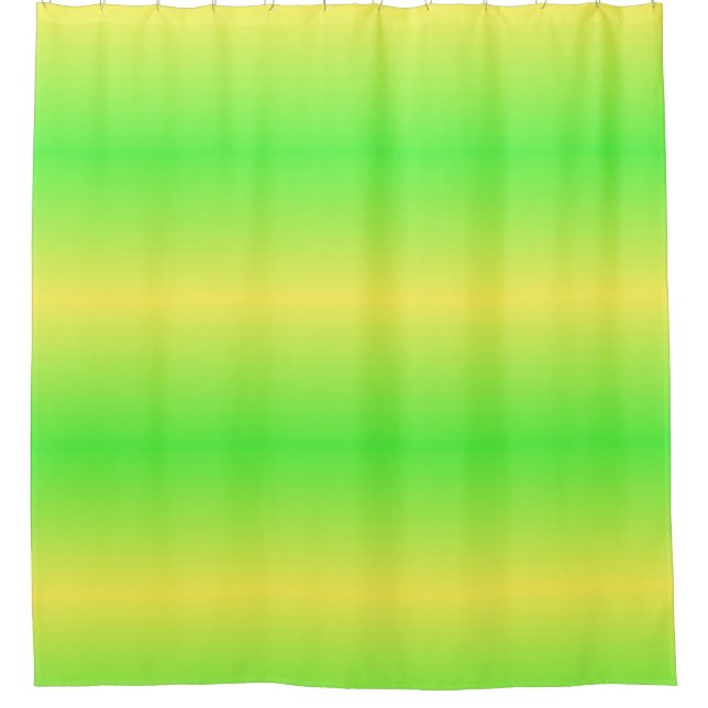 Lime Green Ombre Stripe Shower Curtain (Front)