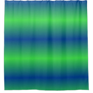 Lime Green Ombre Stripe Shower Curtain