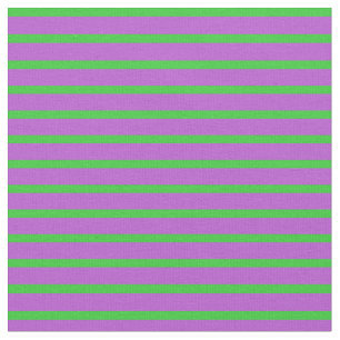 Lime Green & Orchid Lined/Striped Pattern Fabric