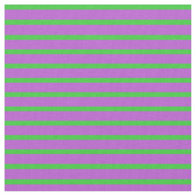 Lime Green & Orchid Lined/Striped Pattern Fabric (Close Up)