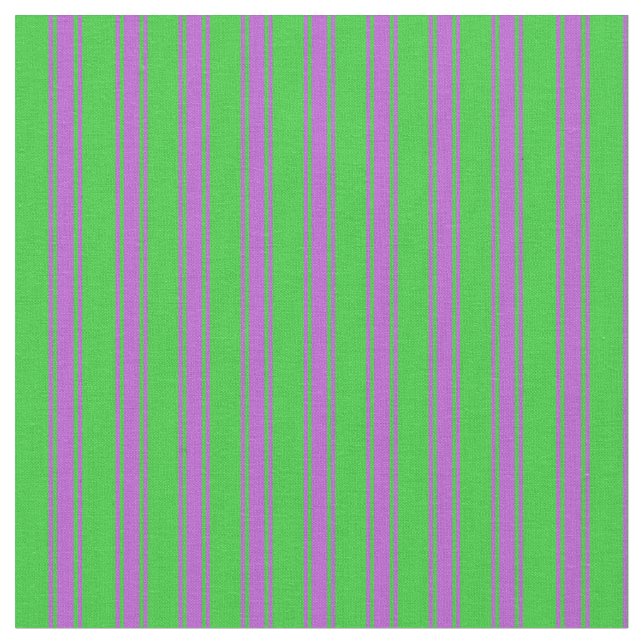 Lime Green & Orchid Striped/Lined Pattern Fabric (Close Up)