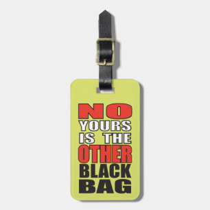 Lime Green Other Black Bag Luggage Tag