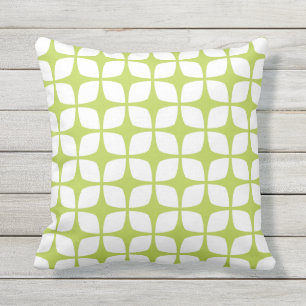 Lime Green Outdoor Pillows - Modern Pattern