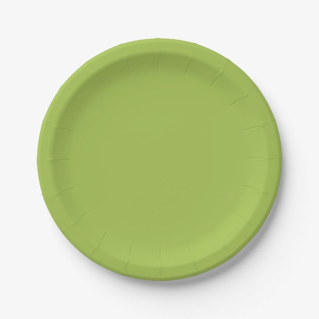 Lime Green Party Paper Plate (Front)