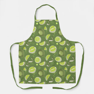 Lime Green Pattern Apron