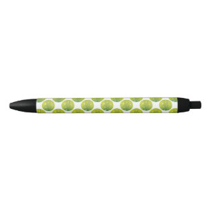 Lime green pickleball  black ink pen