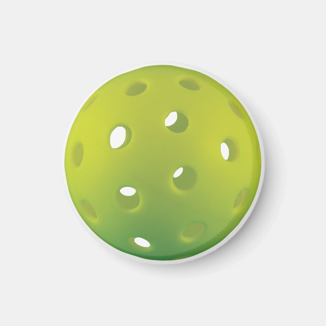 Lime green pickleball magnet (Front)