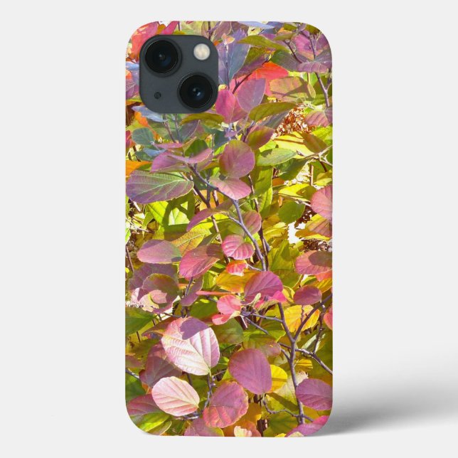 "LIME GREEN &PINK FALL LEAVES" CASE FOR iPAD MINI (Back)