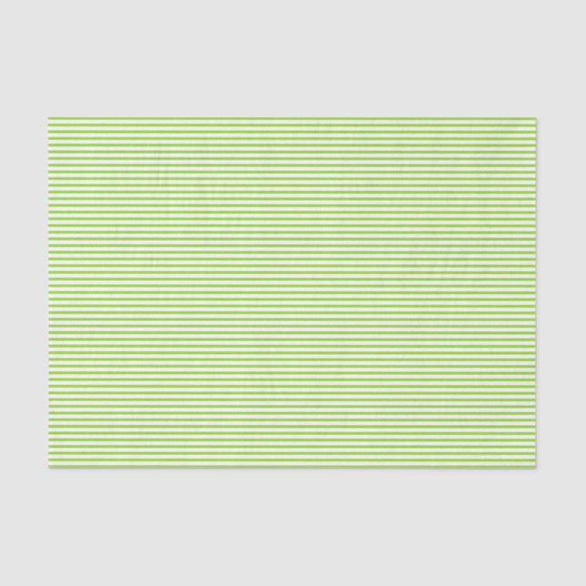 Lime Green Pinstripe Stripes Tissue Paper (Front)