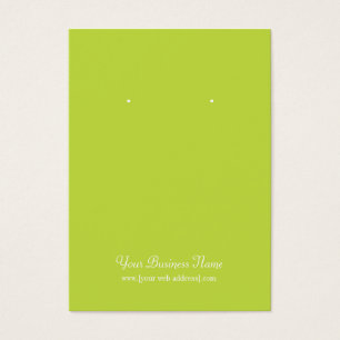Lime Green Plain Simple Custom Earring Card
