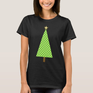 Lime green polka dot modern Christmas tree T-Shirt