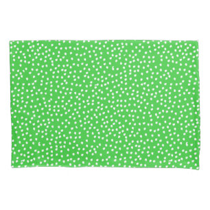 Lime Green Polka Dot Pillowcase