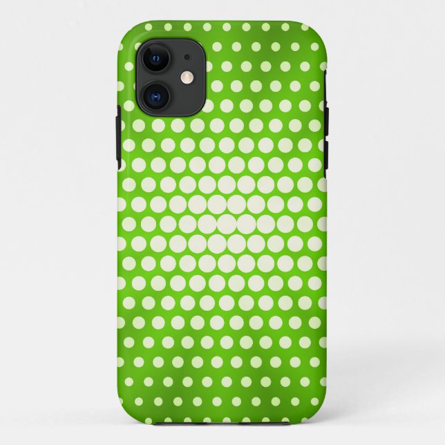 Lime Green Polka Dots Case-Mate iPhone Case (Back)