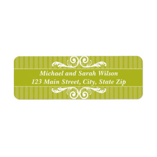 Lime Green Return Address Labels