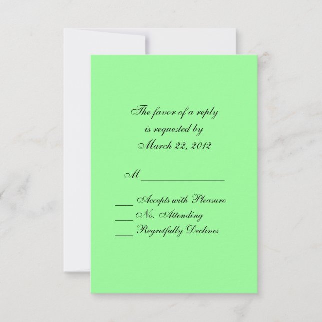 Lime Green RSVP Card (Front)