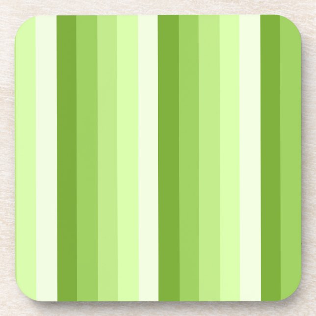 Lime green shadow stripes coaster (Front)