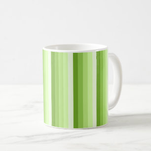 Lime green shadow stripes coffee mug