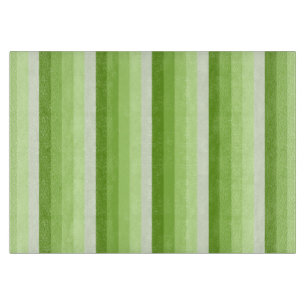 Lime green shadow stripes cutting board