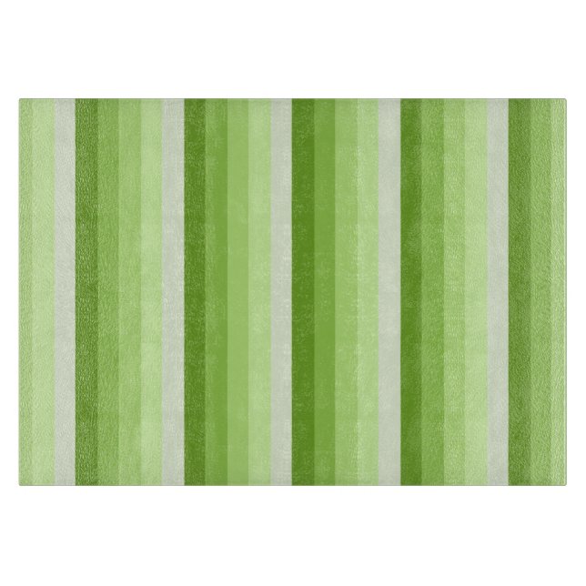 Lime green shadow stripes cutting board (Front)