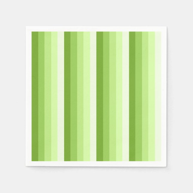 Lime green shadow stripes napkin (Front)