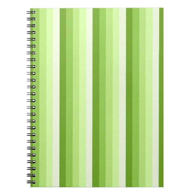 Lime green shadow stripes notebook (Front)